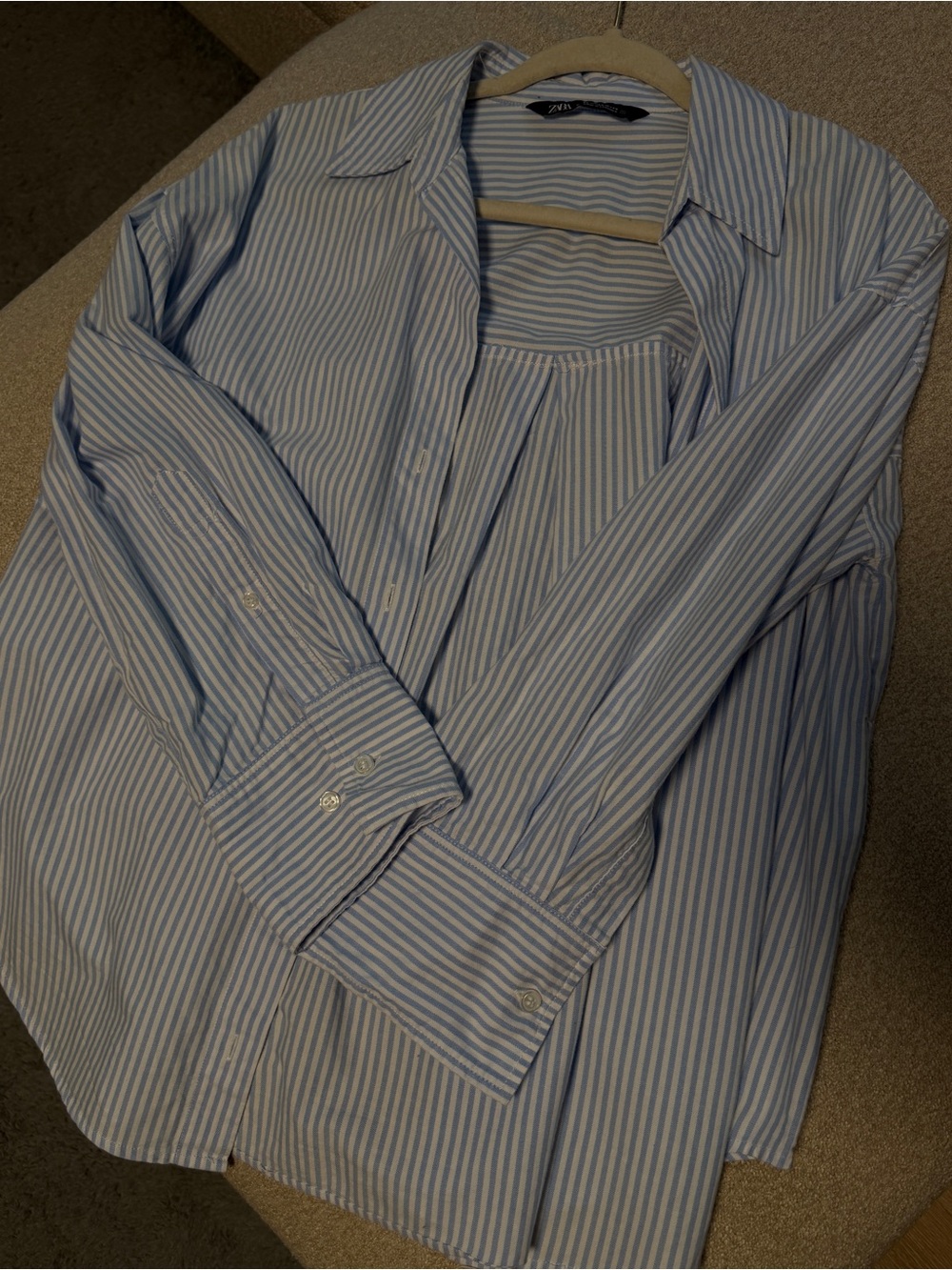 Classic Blue Stripe Button-Up Shirt